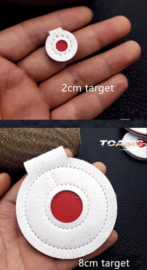 TOASIS Slingshot Practice Target 12pcs Outdoor Shooting Fabric Discs Targets Assorted Sizes