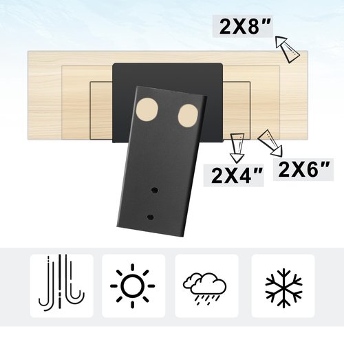 4 Pcs Outdoor 4"x4" Compound Angle Brackets,Deer Stand Brackets for Deer Stand, Hunting Blinds and Tree Houses