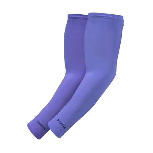 Statix Cooling Arm Sleeves for Men and Women Sun Protection Arm Warmers for Sports Gardening Purple Design S/M