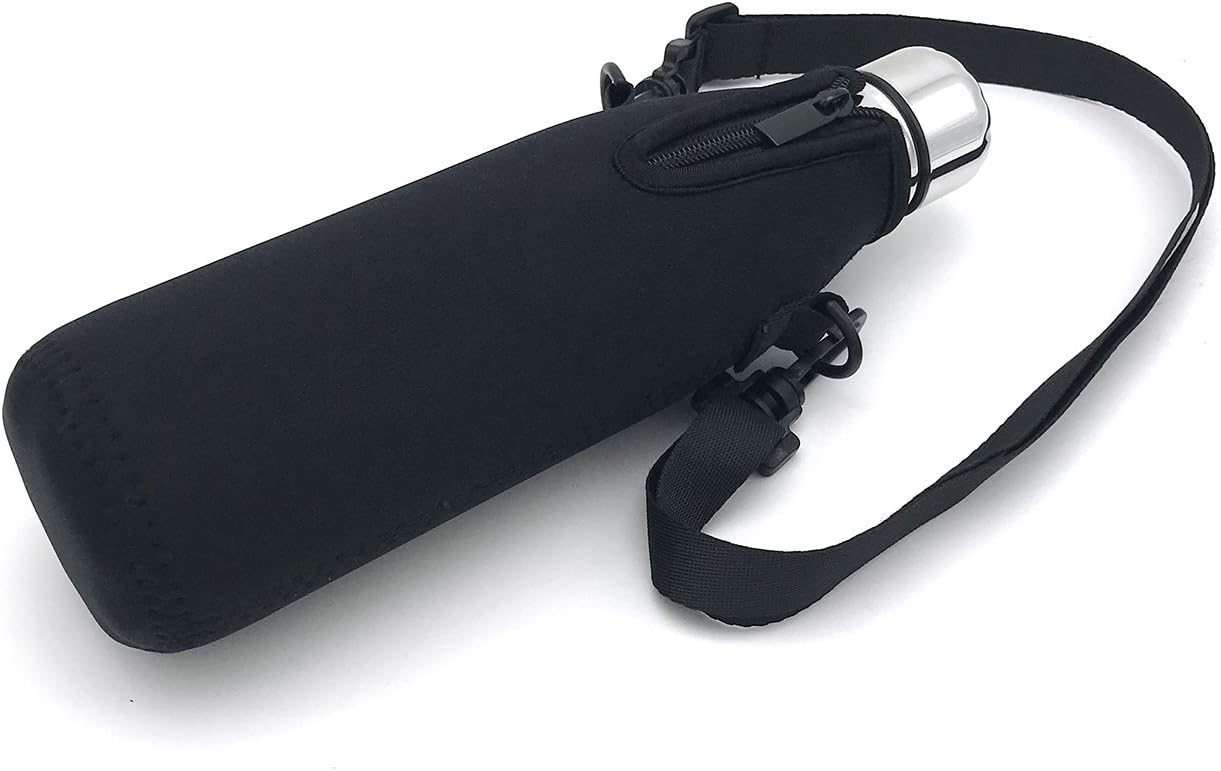 Wanty Neoprene 17 Oz Insulated Water Drink Bottle Cooler Carrier Cover Sleeve Tote Bag Pouch Holder Strap for Climbing Cycling and Running Outdoor Activities