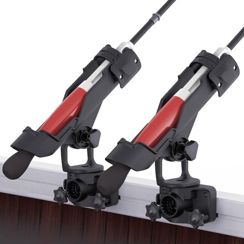 Fishing Rod Holders for Boat, Fishing Boat Rod Holder with Track Mount, Rod Rack for Kayak Track System, 360 Degree Adjustable Fishing Pole Holders 2Pack
