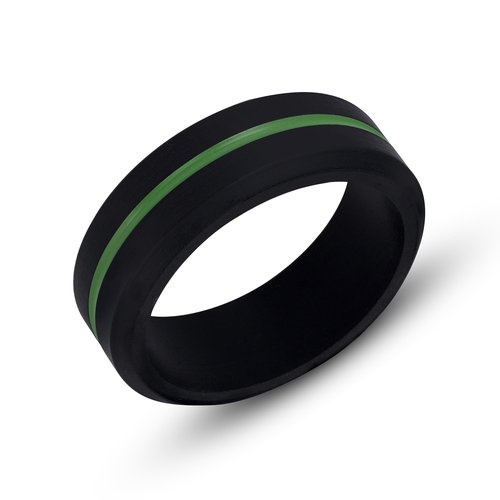 DYNOFIT Premium Silicone Rings for Men - 4 Pack | Tough, Rigid & Dhurable Mens Wedding Band | Sleek & Stylish Silicone Wedding Band Men | Amazing for Active Lifestyles (8)