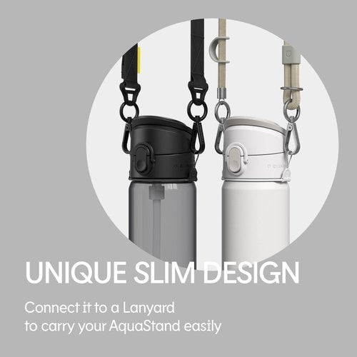 RHINOSHIELD AquaStand Carrier | Lanyard Adapter for AquaStand Magnetic Bottle Only, Durable, Easy to Install, Made from Recycled Materials - Classic White