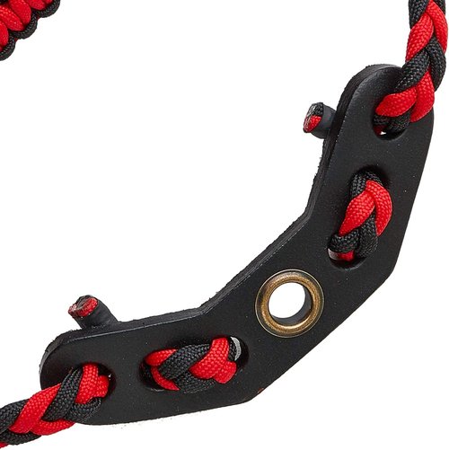 Huntingdoor 5 PCS Leather Bow Yoke with Metal Grommet Bow Sling Strap Leather Yoke Bracket Mount for Compound Bow Wrist Sling Black/Brown (Black)