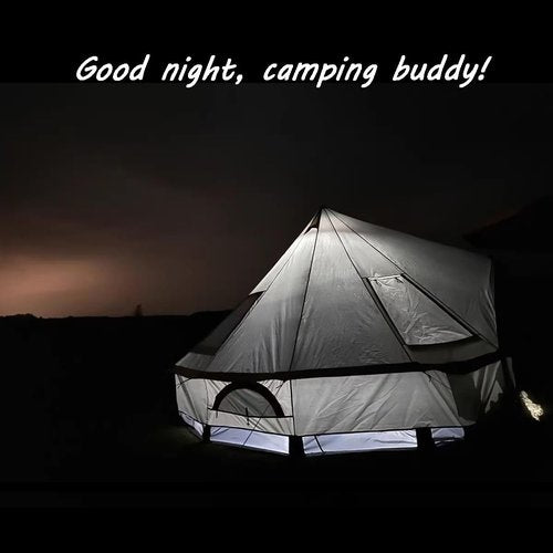 SECTORWING Glamping Bell Tent with Top Stove Jack for All Year Living, 300D Oxford Waterproof Yurt Tents House for Camping Glamping,Parties,Outdoor Events (Off White, 5M/16.4ft| 6Person)