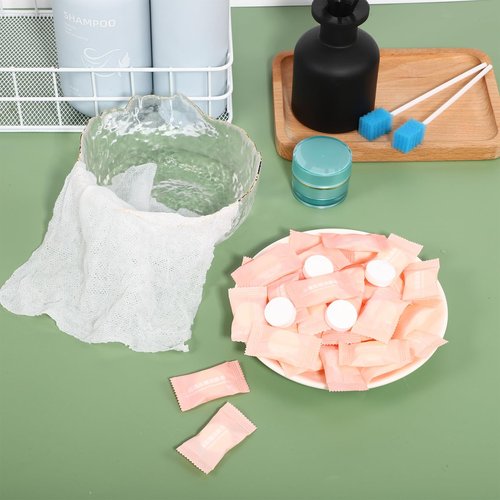 Ipetboom Ipetboom Compressed Towels: 100PCS Disposable Face Towels, Cotton Portable Coin Shape Tissue for Facial Cleaning, Travel, Camping, Outdoor Activities, Hiking, Sport, Beauty Salon, Home Use