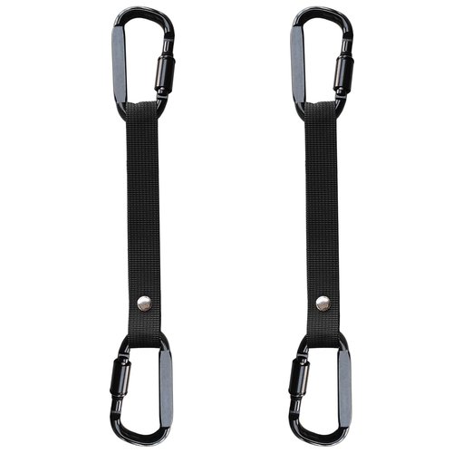 Fence Hooks for Baseball Bag, Softball, Camping, Multifunctional Carabiner Hanging Backpack, Water Bottle (Black) (2)