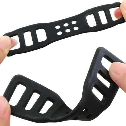 heyous 4PCS 92x24mm Black Bicycle Handlebar Silicone Strap Flashlight Mounting Strap Bicycle Strap Bicycle Accessory for Attaching Bicycle Light Strap Bicycle Handlebar Seat Stem Valve Stem