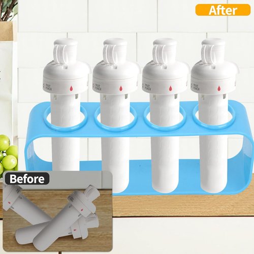 LJHYSD Flavor Cartridge Holder, Sip Cartridge Storage Rack Cartridge Holder Case Compatible with Cirkul, Holding 4 Cartridges, Plastic Test Tube Rack