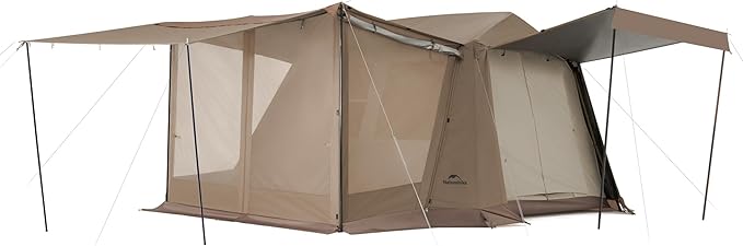 Naturehike Village Camping Tent,4/6/8 Person Tents for Camping, 60S Easy Setup Instant Tent for Family Camping, Car Camping