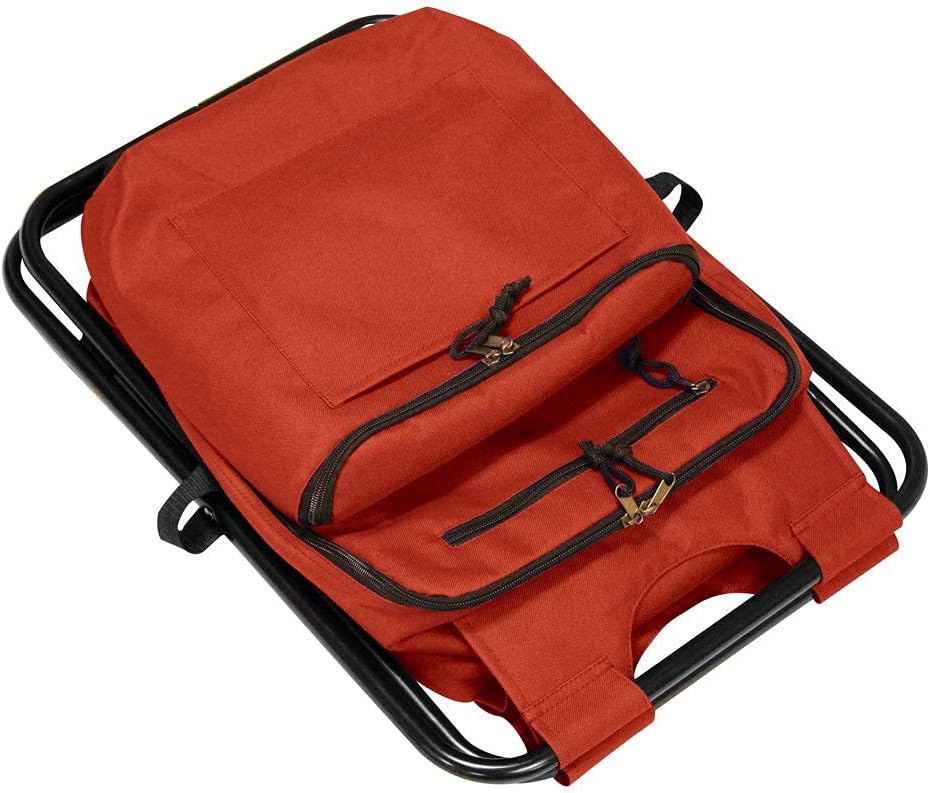 Preferred Nation Seated Cooler Backpack, 3 in 1 Portable Camping Backpack with Cooler and Folding Chair Stool, Leak Proof | Great for Fishing, Camping, Outdoor Events, Picnics or Beach
