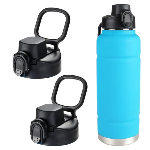 Auto Spout Lid for Bubba Trailblazer 24 32 40 oz Water Bottle, 2 Pack Lid Compatible with Bubba Flo Kids 16oz Wide Mouth Water Bottle, Portable Replacement Cap（2pcs）