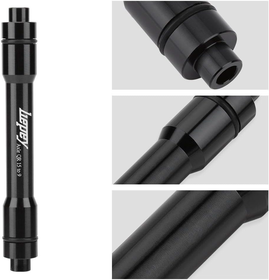 Wheel Fork Axle, 15mm Front Thru Axle to 9mm Quick Release Skewer Adapter Conversion Adapter Tool for Mountain Bicycle