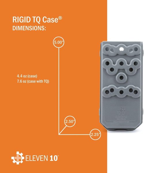 Eleven 10 Rigid TQ Case for C-A-T Tourniquet | Black Holster Attachment for Safari Holsters (Basketweave, RDS Mount)