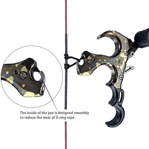 Compound Bow Aid Releaser with Wrist Straps and Adjustment Tool,Archery Release Aids with 3&4 Thumb Release Adjustable,Aluminum Alloy Aids.for Left and Right Handers. (Camouflage)