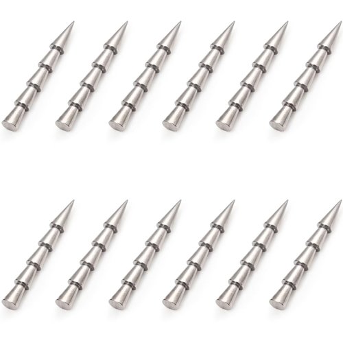 Fishfun 12/20pcs Tungsten Nail Weights for Neko Wacky Rig Fishing, Insert Pencil Worm Sinkers for Bass Fishing, 1/16oz, 12pcs