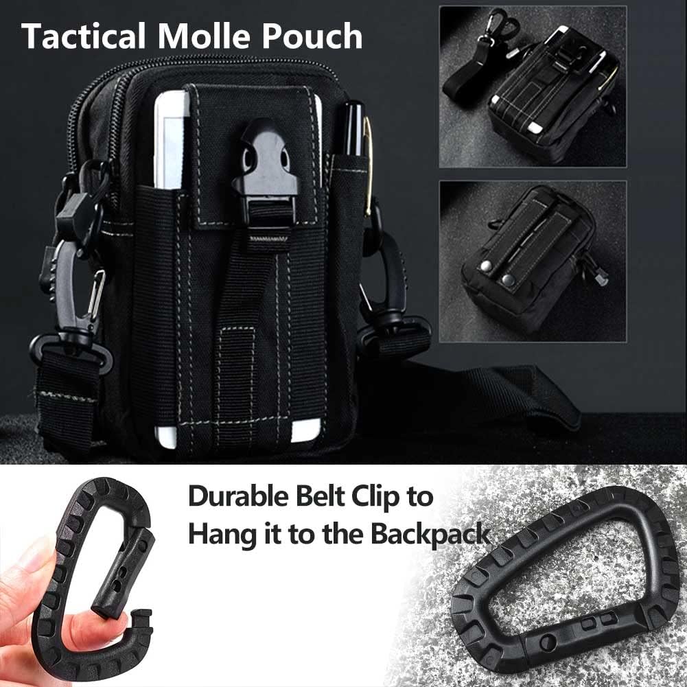 ofone Small Tactical Molle Pouch, Military Waist Pouch EDC with Smartphone Holster Holder Utility Gadget Belt Bag for Outdoor