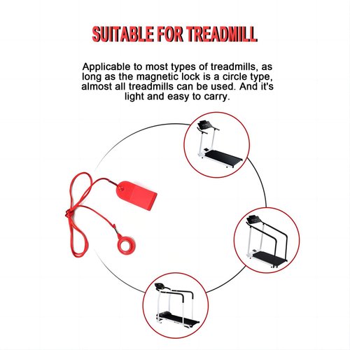 Magnetic Safety Switch Universal Treadmill Magnetic Lock Emergency Stop Treadmill Accessories Suitable for Most Treadmills
