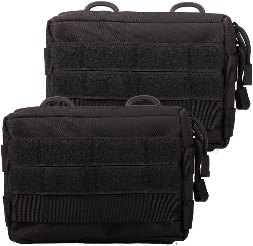 MOLLE Pouches - 2 Pack Tactical Compact Water-Resistant Utility Gadget Gear EDC Pouch