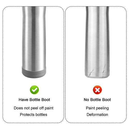 PEUTIER 2pcs Silicone Water Bottle Boot for Contigo Ashland Chill 24 oz, Protective Rubber Bottom Holder Sleeve Bottle Protection Cover Accessories Compatible with Contigo Protector Case(Gray)