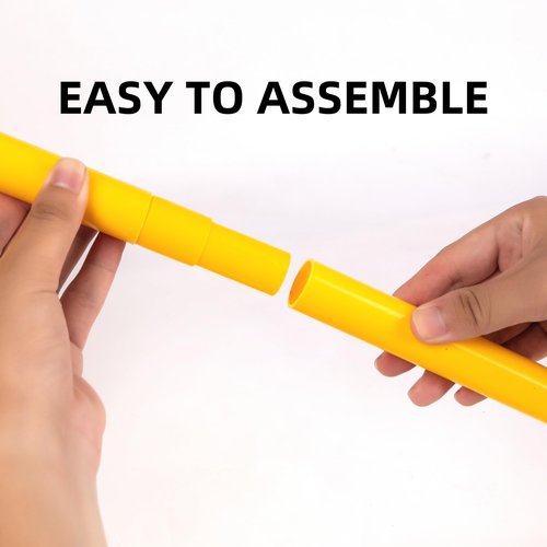 6 Pcs 5FT Agility Training Poles for Soccer,Basketball,Football,Dog,Horse Training-Adjustable Speed and Agility Training Equipment Sports Training Sticks with Ground Spring Nails and Storage Bag