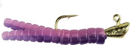 Leland's Lures Trout Magnet 50-Pack Split-Tail Grub Body Pack, Also Great for Bass and Panfish, Purple Haze