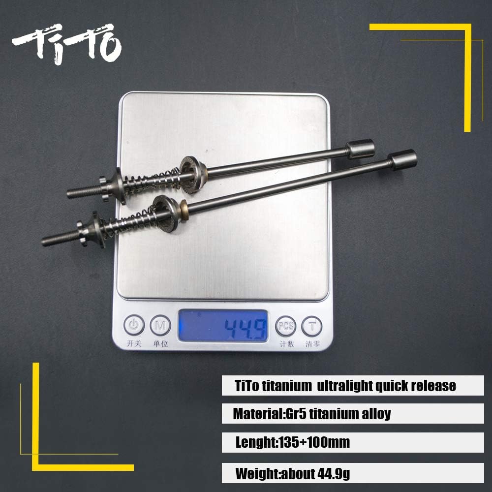 TiTo 1 Pair Lightest Titanium Quick Release for Road Bike MTB Wheels hub Mountain Bicycle