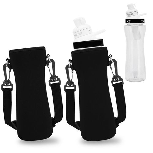 UWSTE 2Pack Sleeve Compatible with 22oz Cirkul Water Bottle, Sleeve for Cirkul 22oz Plastic & Stainless Steel Bottle, Water Bottle Cover for Retaining Temperature, Cirkul Accessories (Black).