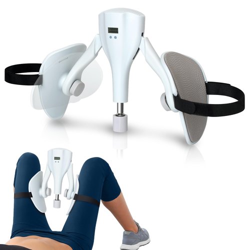 Thigh Exercise ,0-44LB Adjustable Pelvic Floor Trainer Toner, Inner Thigh Exerciser 4 Fixed Straps for Pelvic Floor Muscle Repair, Thigh Workout Equipment