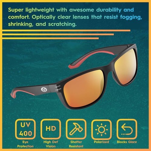 Flying Fisherman Double Header Polarized Sunglasses with AcuTint UV Blocker for Fishing and Outdoor Sports