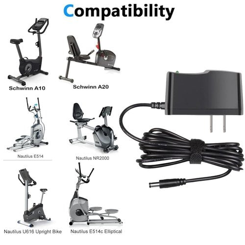 Universal AC Adapter for Schwinn Upright Bike,Wall Chargers for Schwinn 170 430 A10 A20 420 460 101 130 150 202 220 230 240 270,Replacement Power Cord for Schwinn Bike Exercise Elliptical Trainers ﻿