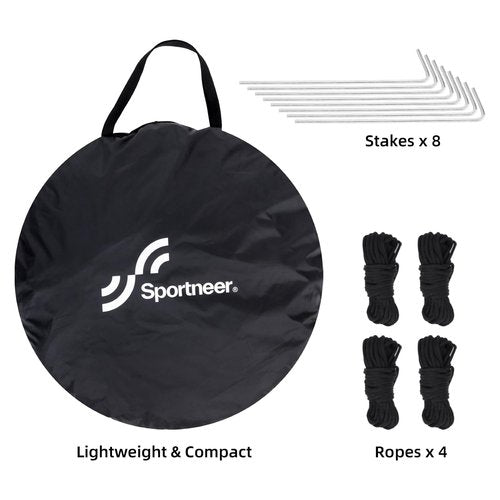 Sportneer Sports Tent, 2-4 Person Instant Pop Up Sports Tents - 92" x 46" x 63.5" Transparent Sport Shelter for Fishing, Camping, Sports Event - Easy Set Up & Tear Down