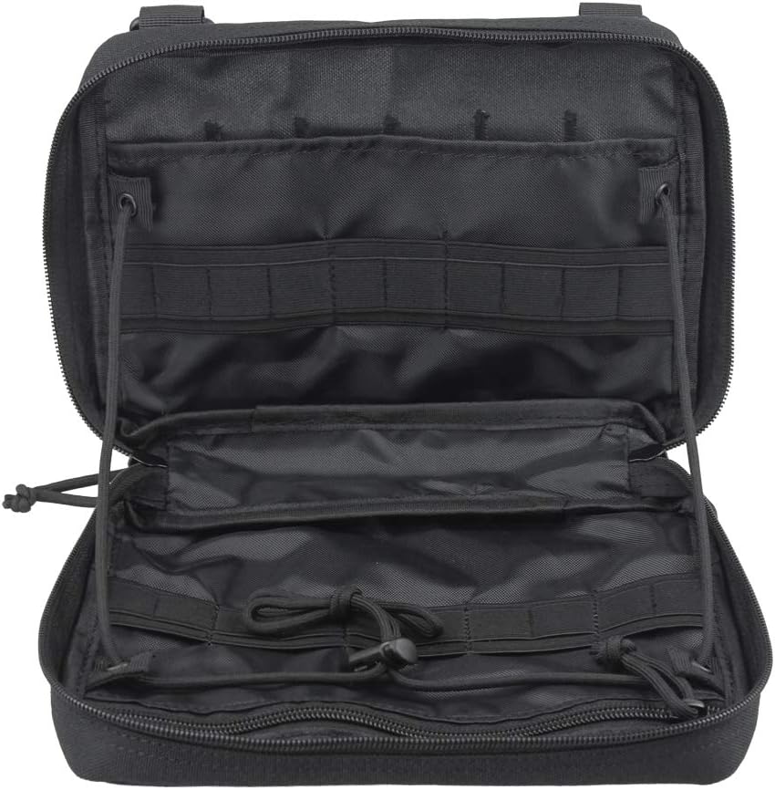 WYNEX Tactical Admin Molle Pouch, Medical EDC EMT Utility Bag Shell Design Attachment Pouches 1000D Nylon Hiking Belt Bags