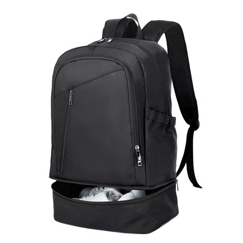 seyfocnia Gym Backpack for Men,Waterproof Backpack With Shoe Compartment Lightweight Travel Backpack Sports Backpack Casual Daypack Backpack-Black