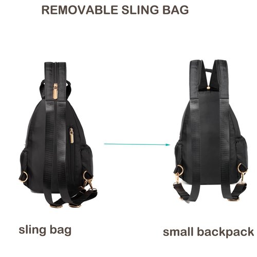 Xsecnua Small Crossbody Sling Bag for Women, Mini Backpack Sling Backpack Convertible, Chest Bag for Hiking Daypack