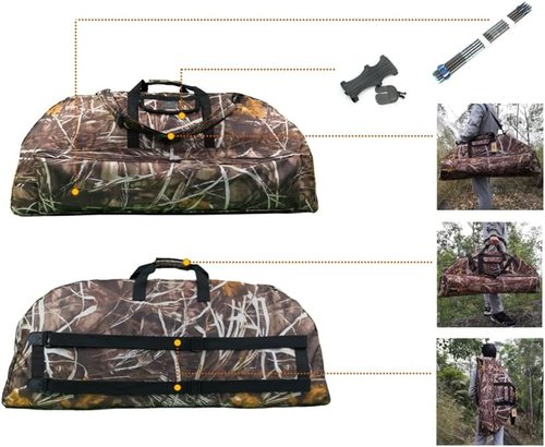 DarkForest BC-1 Padded Soft Compound Bow Case Archery Bow and Arrow Case - 37.5" Interior Length