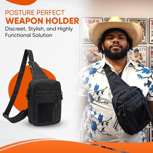 DINOSAURIZED - Raptor Sling Bag – (Left-Handed) Tactical Shoulder Chest Pack for Men and Women, Versatile EDC Sling Backpack with Durable Design, Perfect for Shooting, Hunting and Daily Use.