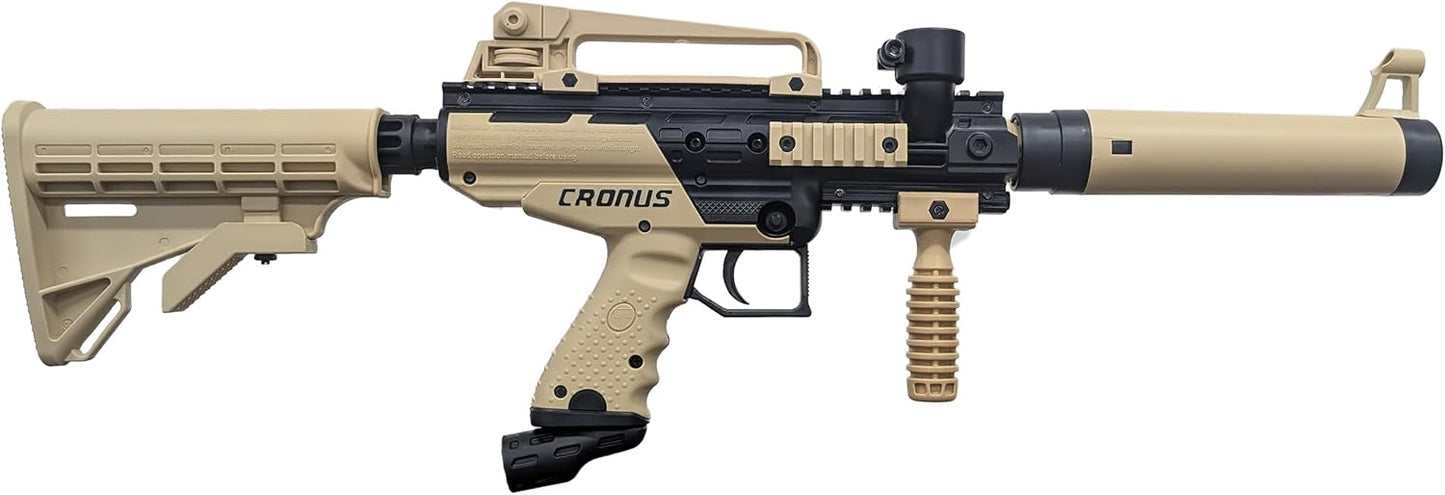 Tippmann Cronus Tactical Paintball Marker Gun - Semi Auto, Black & Tan