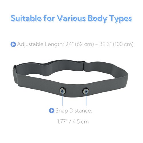 Heart Rate Monitor Chest Strap Replacement fit for Polar H10 H9 H7, Garmin, Wahoo TICKR, Coospo, Powr Labs, Mo-Fit (Red)