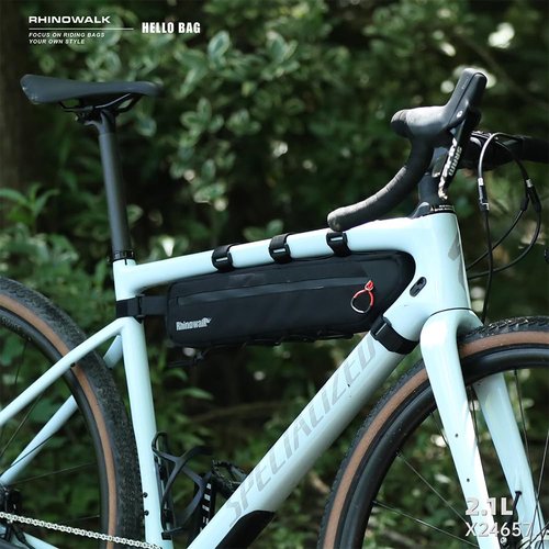 Rhinowalk Bike Triangle Bag - Waterproof Under Top Tube Bag, Cycling Accessories (Black, S (2.1L))