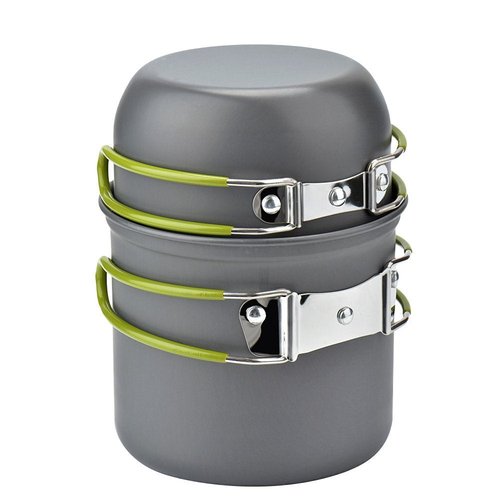Senrob Compact Camping Cookware Set - Lightweight Backpacking Pots and Pans Kit for Camping, Hiking, Backpacking, Picnic and Other Outdoor Activities