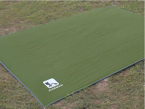 Bringsine Bringsine Waterproof Camping Tent Tarp-95"x83",4 in 1 Multifunctional Tent Mat Footprint for Camping,Hiking and Picnic,Ultralight & Foldable+Tent Stakes (Green, 95" x 83")