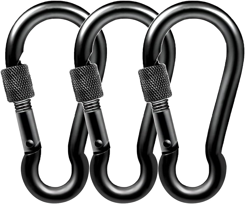 PROND Locking Carabiners, Heavy Duty Carabiner, 316 Stainless Steel Screw Lock Carabiner Hooks