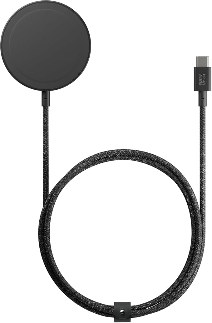 Native Union SnapStand Magnetic Wireless Charger – Qi2 Certified & MagSafe Compatible – Charging Pad & Stand for iPhone 16/15/14/13 & Other Qi-Compatible Devices – Up to 15W Fast-Charging (Black)