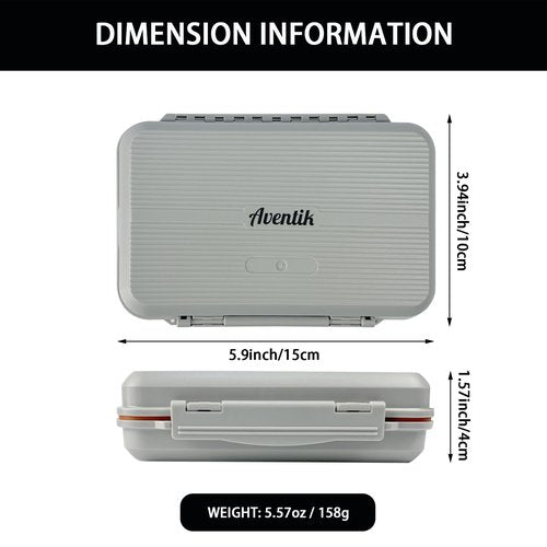 Aventik Large Capacity Waterproof Fly Fishing Box 4-Layer Foam Tackle Fishing Box for Freshwater Saltwater Streamer Storage with 2 Mini Hook box Piece Magnetic and Hook threader (H039X)