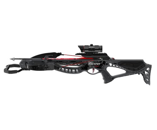 Barnett Wildcat CRX Crossbow - Lightweight & Easy to Assemble Tactical Recurve Crossbow. 280 FPS with Premium Red/Green 3 Dot Scope, Quick Detach Quiver, and 2 Headhunter Bolts