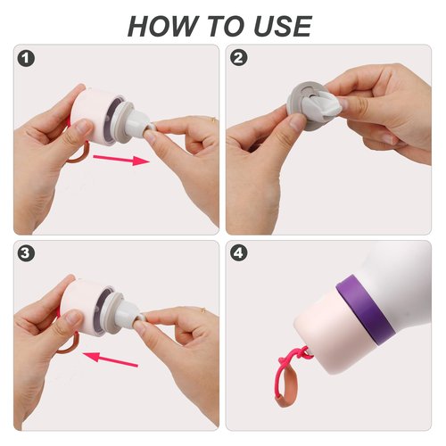 PEUTIER 2pcs Replacement Stopper for Owala FreeSip Twist 18oz 24oz, Water Bottle Top Lid Gasket for Owala FreeSip Twist Series Seal Bottle Cap Mouth Stopper Part Accessories BPA-Free(Gray)