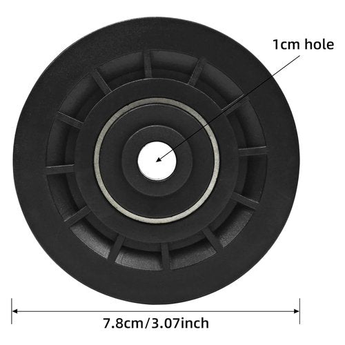 90mm(3.54inch) Universal Bearing Pulley Wheel for Cable Machine Gym Equipment Part Garage Door (2 PCS)