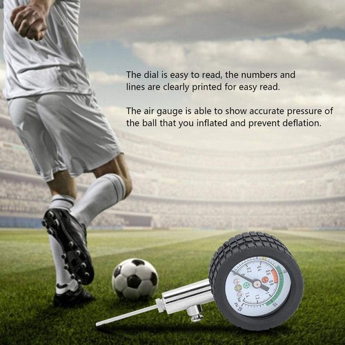 Ball Pump with Pressure Gauge,Stainless Steel Air Pressure Barometer Tool Ball Pressure Test for Basketball Soccer Rugby Ball Volleyball and Other Balls Ball Gauge