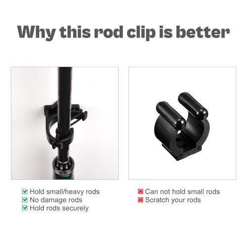 Fishing Rod Rack Clips/Making Kit, Customize Your Own Fishing Rod Holders for Garage, Also for Billiards Pool Cue Rack